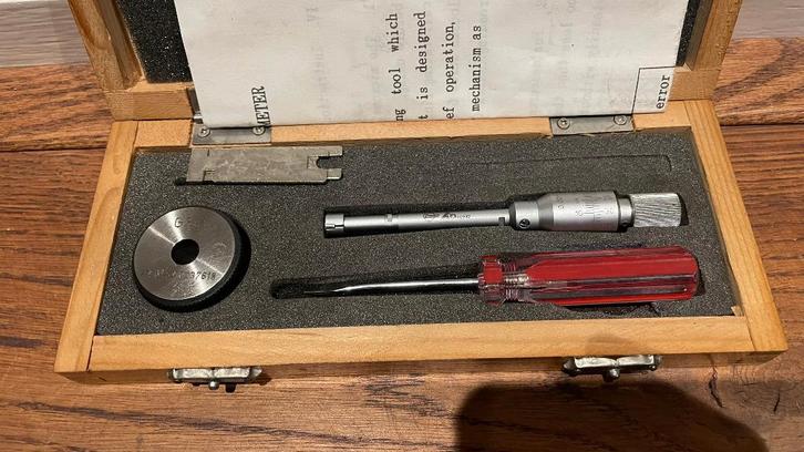 Hoffmann-group 3-punts binnenmicrometer schroefmaat 8-10mm, Doe-het-zelf en Verbouw, Meetapparatuur, Zo goed als nieuw, Afstand