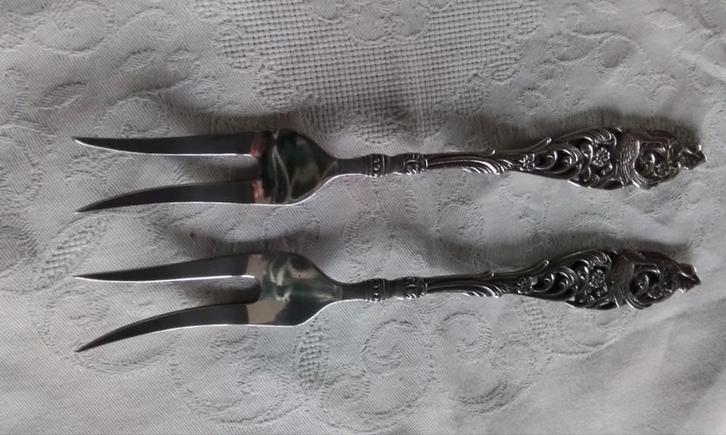 Gero 90 model 647 vleesvorkjes, Antiek en Kunst, Antiek | Bestek, Ophalen of Verzenden