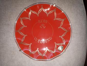 Wandbord Ruby Wedding (40-jarig huwelijk) beschikbaar voor biedingen