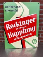 emaille bord Rockinger aanhangwagen koppeling origineel, Ophalen of Verzenden, Gebruikt, Reclamebord