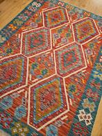 Handgeweven oosterse wollen kelim 208x155, Info@SlatsAntiek.nl, Crème, 150 tot 200 cm, Vof Slats Antiek