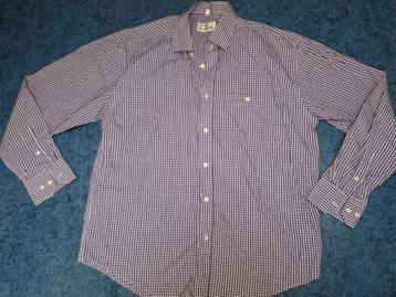 Paars/wit geruit overhemd mt.l 41/42 zgan zwarte tulp   beschikbaar voor biedingen