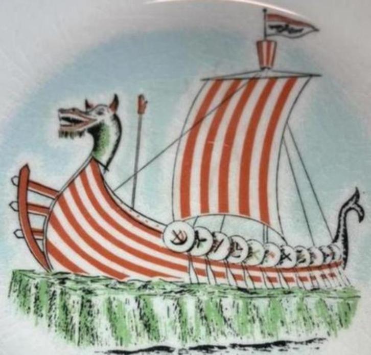 4 Schaaltjes Vikingen Speciaal Schip Arabia PPSTK, Antiek en Kunst, Curiosa en Brocante, Verzenden