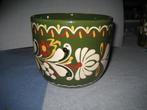MHV bloempot groen uit Hongarije2, Rond, Ophalen of Verzenden, Zo goed als nieuw, Aardewerk