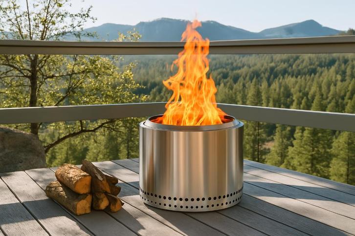 Rookloze vuurkorf – Ø 38 / 50 cm –  BBQ frame & vonkenvanger, Tuin en Terras, Vuurkorven, Nieuw, Vuurkorf, Ophalen of Verzenden