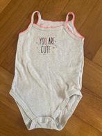 Romper grijs met roze 'You are cute' maat 80, Ophalen of Verzenden, Zo goed als nieuw, Meisje, Pakje