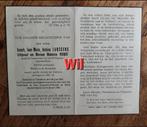 WW2 bidprentje België Kapitein .Comm - Concentratiekamp Dora, Ophalen of Verzenden, Bidprentje