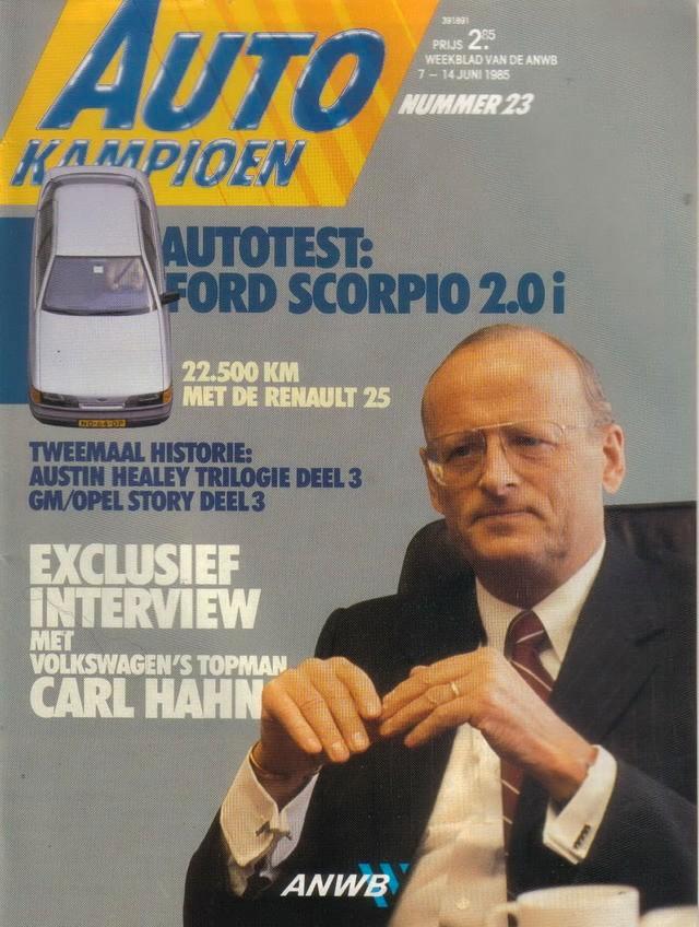 Autokampioen 23 1985 : Ford Scorpio 2.0i GL - MG Metro 6R4, Boeken, Auto's | Folders en Tijdschriften, Gelezen, Algemeen, Ophalen of Verzenden