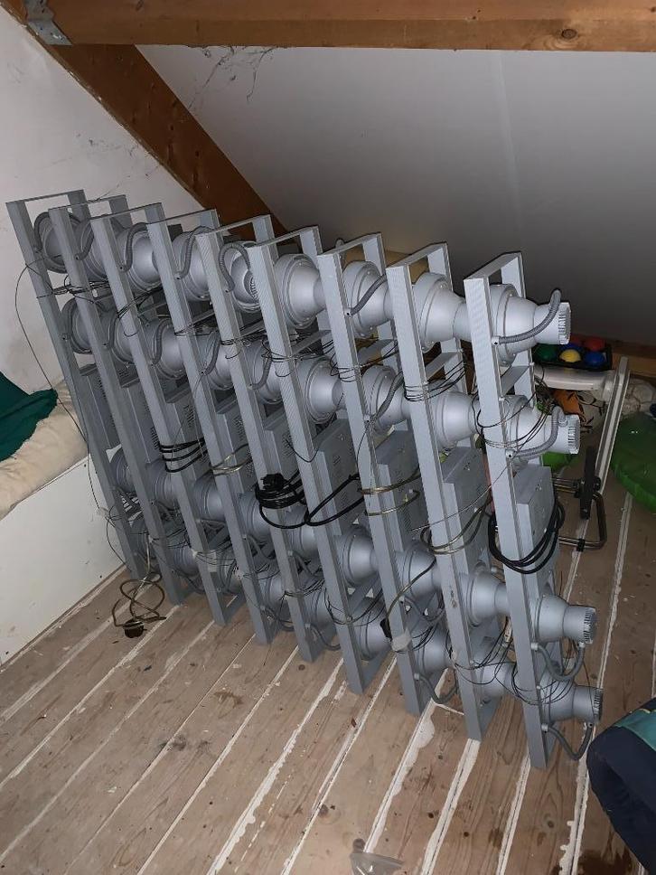 4-spots design Marlin hanglamp (9x) Zwolle gratis bezorgd, Huis en Inrichting, Lampen | Hanglampen, Gebruikt, Minder dan 50 cm