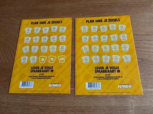 Bakzegels van de Jumbo, bijna 2 volle spaarkaarten, Verzamelen, Supermarktacties, Jumbo, Ophalen of Verzenden