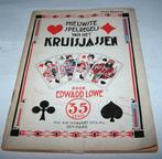 Nieuwste spelregels Kruisjassen door Edward Lowe. 1924. Izgs, Ophalen of Verzenden, Gebruikt, Speelkaart(en)