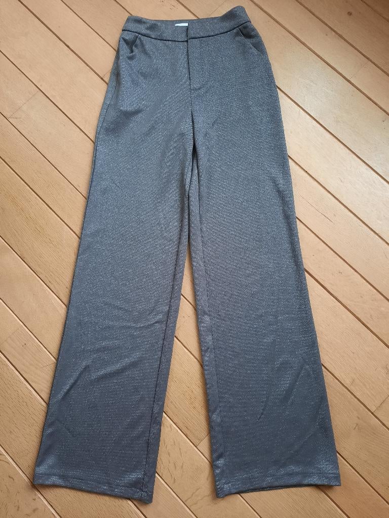 The Wildflower Club Nova Glitter Pantalon Grijs TALL maat XS, The Wildflower Club, Ophalen of Verzenden, Zo goed als nieuw, Maat 34 (XS) of kleiner