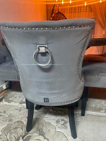 Luxe grijze stoel met ring beschikbaar voor biedingen