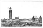 AK Texel - Vuurtoren bij De Cocksdorp, Verzenden, 1940 tot 1960, Gelopen, Waddeneilanden