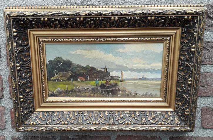 aan het ijsselmeer, Antiek en Kunst, Kunst | Schilderijen | Klassiek, Ophalen of Verzenden
