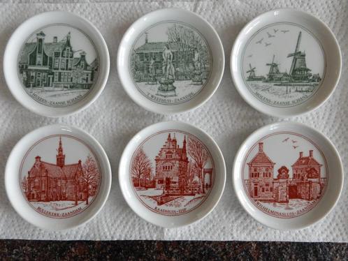 Zaandam 6 porseleinen onderzetters, Huis en Inrichting, Keuken | Servies, Nieuw, Overige typen, Overige stijlen, Porselein, Ophalen of Verzenden