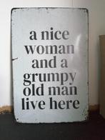 metalen vintage style board 20x30cm, Ophalen of Verzenden, Gebruikt