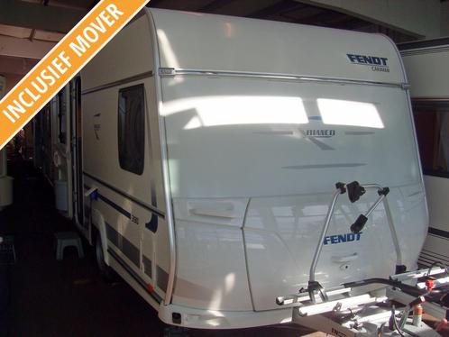Fendt Bianco 390 FH met mover, Caravans en Kamperen, Caravans, Bedrijf, tot en met 4, 1000 - 1250 kg, Treinzit, Fendt, Frans bed