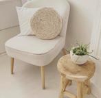 Wit Stoffen Stoeltje, Huis en Inrichting, Fauteuils, Minder dan 75 cm, Ophalen of Verzenden, Zo goed als nieuw, Stof