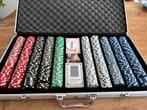 Pokerset 500 chips, Hobby en Vrije tijd, Gezelschapsspellen | Kaartspellen, Ophalen, Zo goed als nieuw