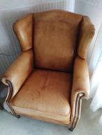 Leren fauteuil, Huis en Inrichting, Fauteuils, Ophalen, Gebruikt, 75 tot 100 cm, 50 tot 75 cm