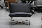 Luxe fauteuil EARL Jess Design metaal leer Bonanza Black, Huis en Inrichting, Fauteuils, Ophalen, Zo goed als nieuw, Metaal, 75 tot 100 cm