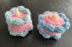 ACTIE set v 2 Nieuw gehaakt waxinelichtje hoes taart cupcake, Ophalen of Verzenden, Zo goed als nieuw, Overige materialen, Minder dan 25 cm