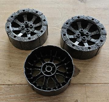 Lego 55817 Wheel Wagon Viking 3 st Spackle Black-Silver beschikbaar voor biedingen