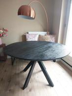 eetkamertafel rond 130, Panama Black Dining, Huis en Inrichting, Tafels | Eettafels, Ophalen, Rond, Zo goed als nieuw, Vijf personen of meer