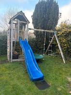 Speeltoestel met schommel klimrek klimmuur en zandbak, Ophalen, Zo goed als nieuw, Schommel