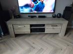 Bruin grijs eiken tv kast (Mick), Huis en Inrichting, Ophalen, 150 tot 200 cm, Zo goed als nieuw, Minder dan 100 cm