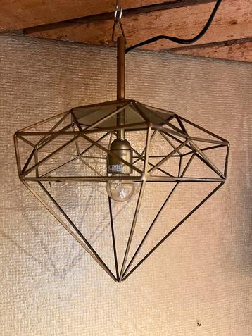 Polspotten diamond hanglamp messing beschikbaar voor biedingen