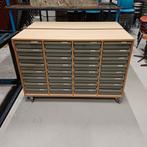 2 x ladekasten vakkenkast schoolstoelen presikhaaf kast, Ophalen, Gebruikt