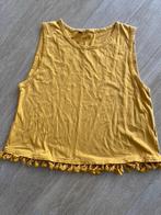 Nieuwstaat geel shirtje okergeel franjes 38 box 51, Kleding | Dames, T-shirts, Maat 38/40 (M), Verzenden, Geel, Zo goed als nieuw