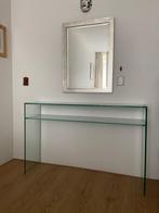 Glazen sidetable, Ophalen, 100 tot 150 cm, Design, Glas