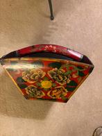 Antieke Houten Bak met Bloemmotieven, Ophalen