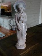 oud Keramiek Heiligenbeeldje <> St. Jozef met Zaag 25x6 cm., Ophalen of Verzenden