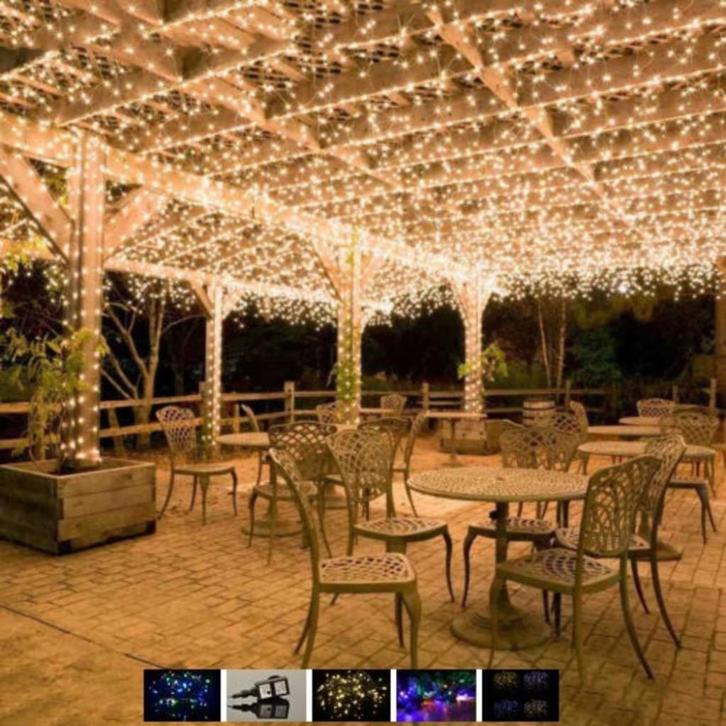 50m Led-Verlichting. Dimbaar. 9 Funkties W/W & Bont In Een!, Diversen, Kerst, Nieuw, Ophalen of Verzenden