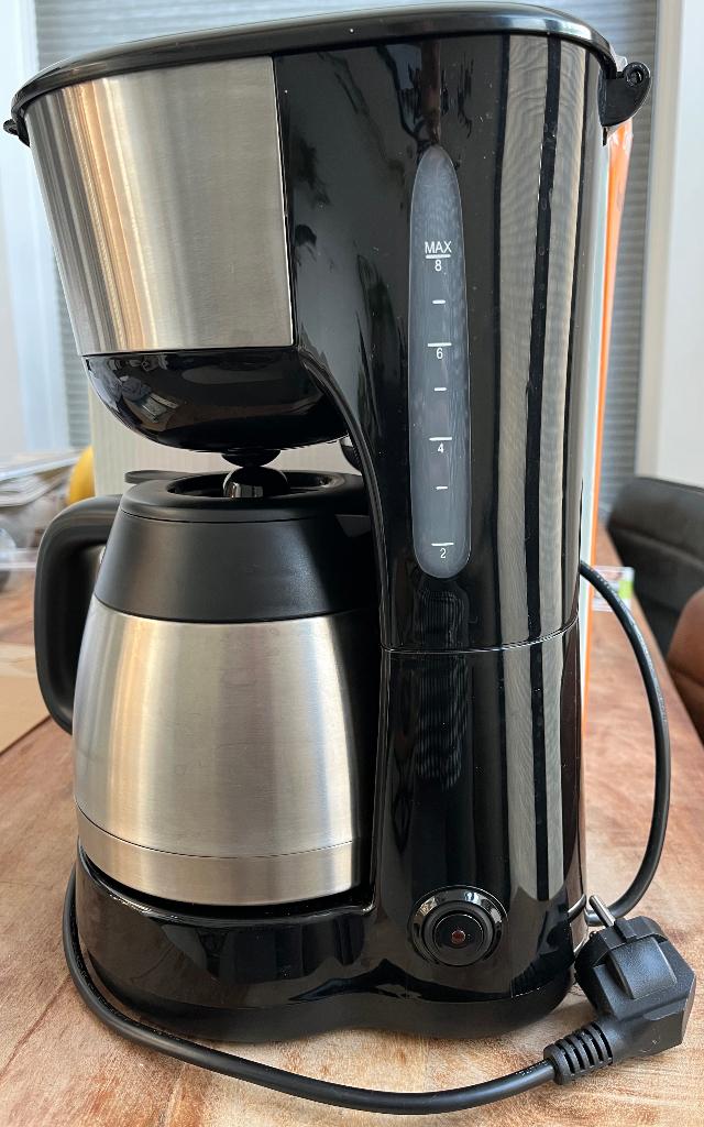Koffiezetapparaat met thermoskan, Ophalen, Afneembaar waterreservoir, Koffiemachine, Gemalen koffie