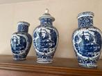 Delfts blauwe vazen set - molenvoorstellingen, Ophalen