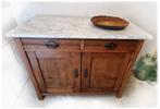 Vintage dressoir meubel, marmer blad., Huis en Inrichting, Ophalen, Gebruikt, 25 tot 50 cm