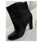 John Rocha laarzen met hak Zwart leder lederen leer maat 40, Zwart, Lage of Enkellaarzen, Ophalen of Verzenden, Zo goed als nieuw