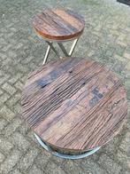 Tafels, Huis en Inrichting, Tafels | Eettafels, Ophalen, Zo goed als nieuw, Rond, 50 tot 100 cm