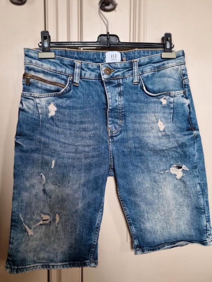 Jeans korte broek   "Revelation", Kleding | Heren, Spijkerbroeken en Jeans, Zo goed als nieuw, W32 (confectie 46) of kleiner, Blauw