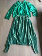 verkleden - groen glitter satijn - jasje + harembroek , Ophalen of Verzenden, Zo goed als nieuw, 170 of groter, Meisje