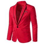 Heren rode blazer rood mannen colbert jasje zakelijk mannen, Kleding | Heren, Kostuums en Colberts, Verzenden, Nieuw, Overige maten