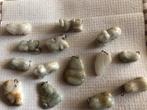 Edelstenen jade hangers met oa dierenfiguren en Boeddha, Ophalen of Verzenden, Nieuw