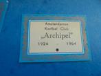 Oud luciferetiket Korfbalclub Archipel AMSTERDAM 1924 - 1964, Ophalen of Verzenden, Zo goed als nieuw, Luciferdoosjes of -merken