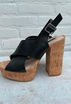 Mango Zwarte Pumps Plateau Kurk Leer Maat 38 - Nieuw, Kleding | Dames, Schoenen, Pumps, Mango, Zwart, Ophalen of Verzenden