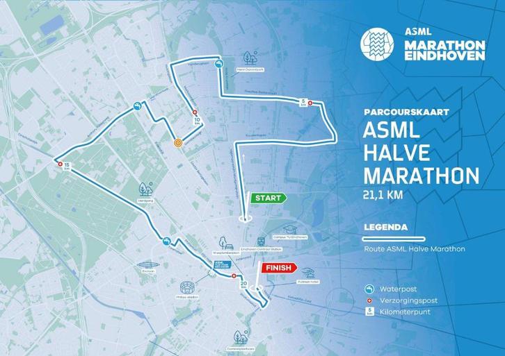 Startbewijs 1/2 Marathon Eindhoven, Sport en Fitness, Loopsport en Atletiek, Nieuw, Overige typen, Hardlopen, Overige merken, Ophalen